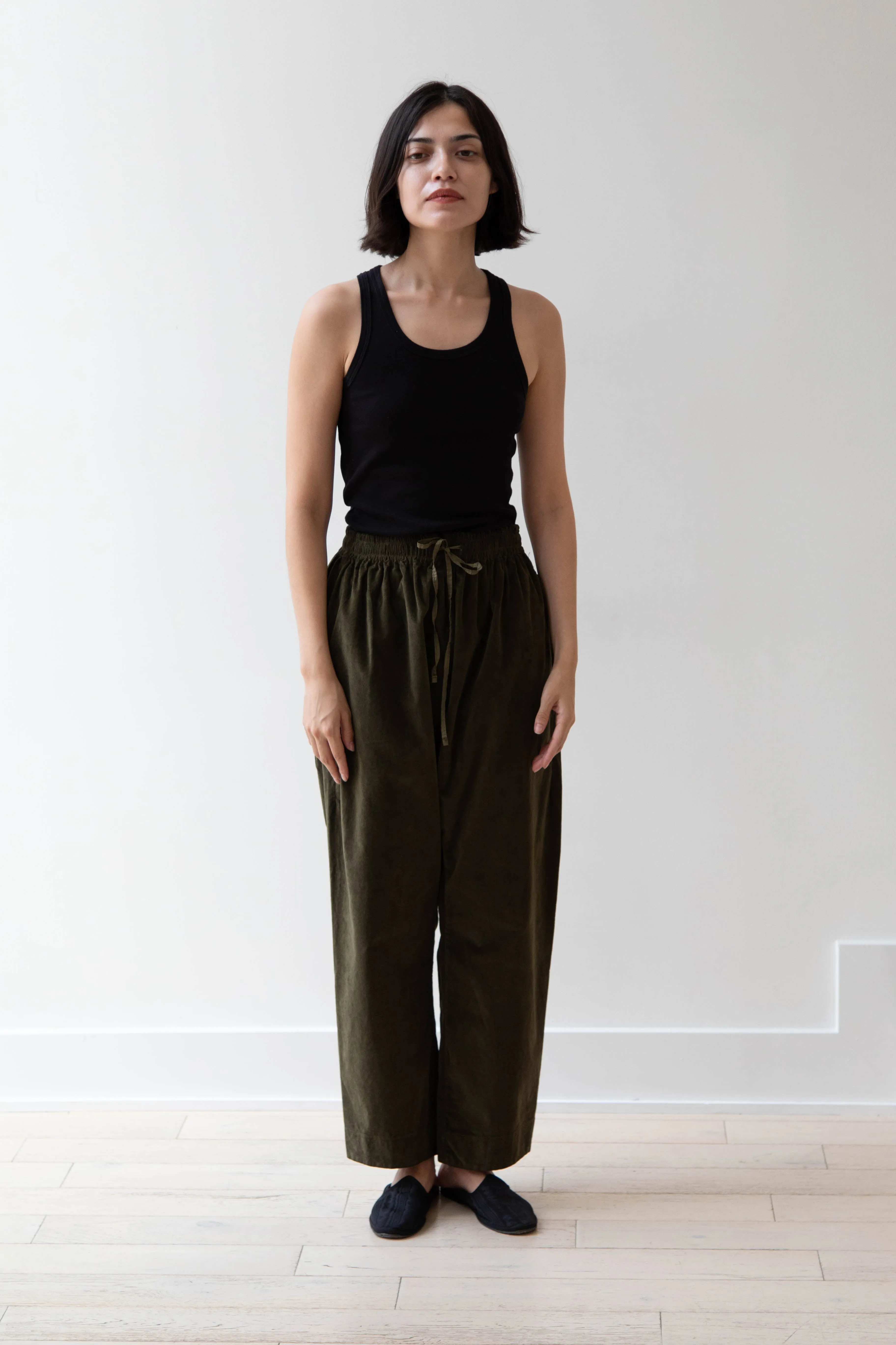 Album di Famiglia | Velvet Braghe Pants in Olive