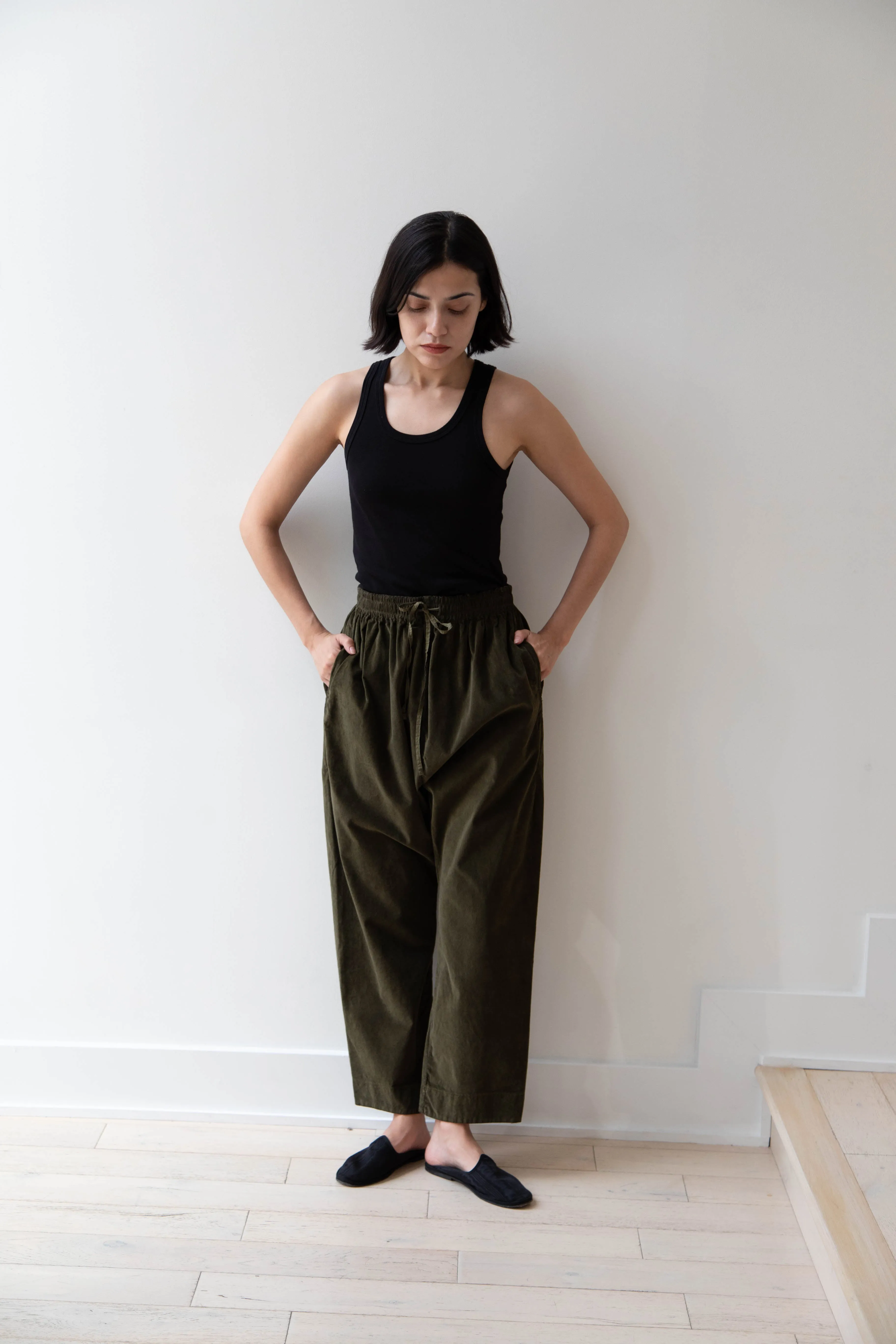 Album di Famiglia | Velvet Braghe Pants in Olive