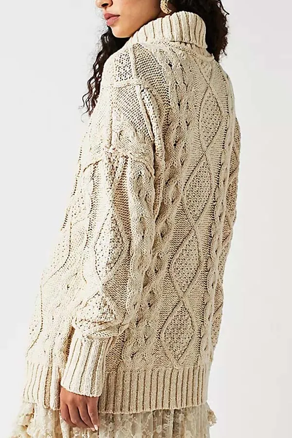 Free People Driftwood Cable Polo